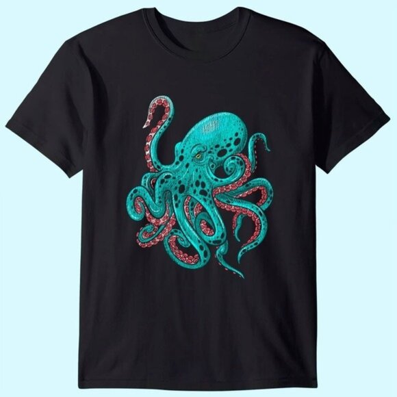 LaNess Tops - Kraken Octopus T Shirt